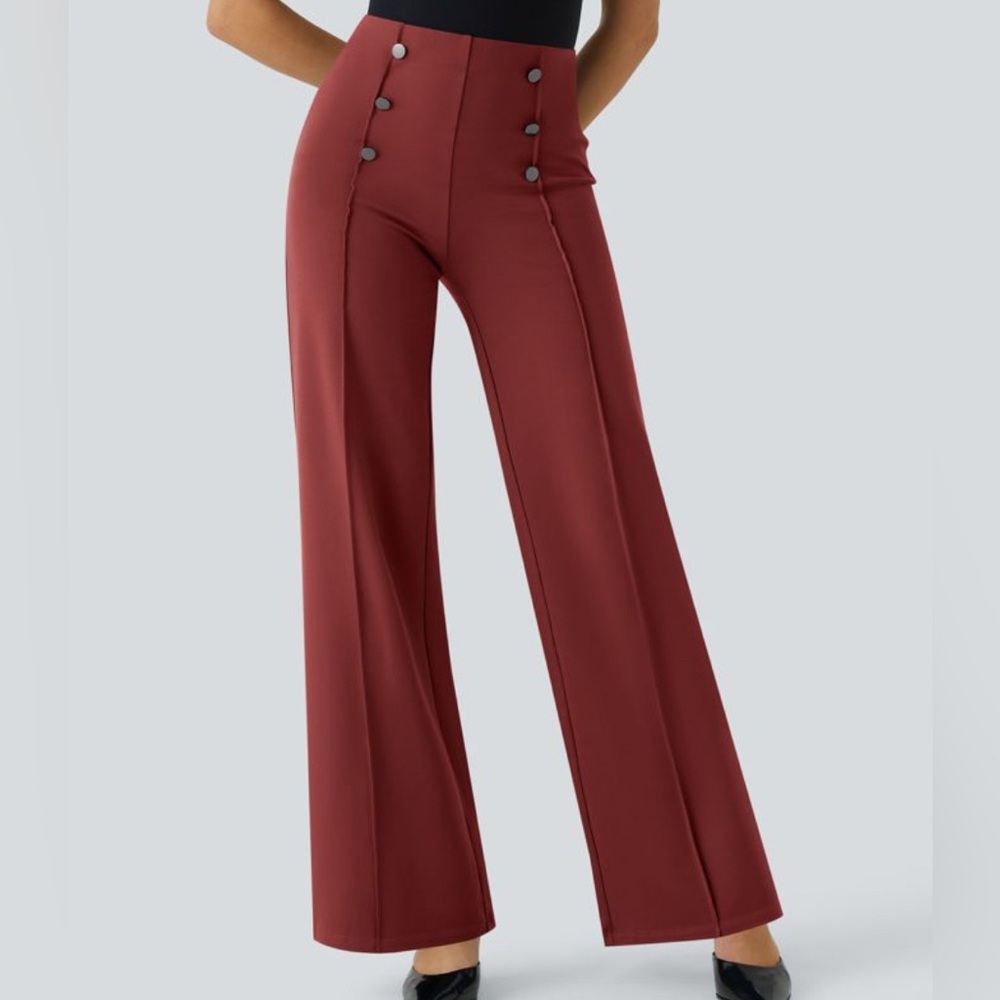 High waisted wide leg pants